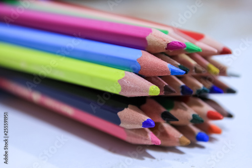 Colorful crayons. Fun colors.