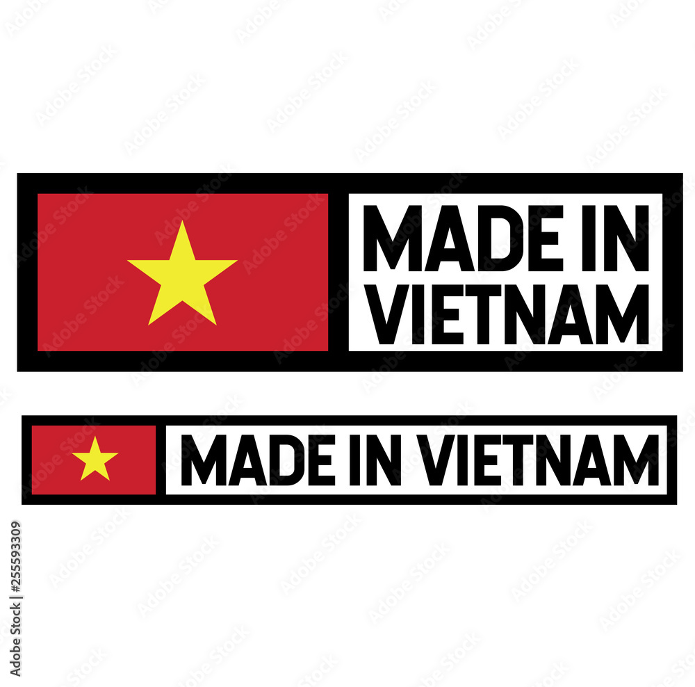Made in Vietnam label on white Made in Vietnam label on white