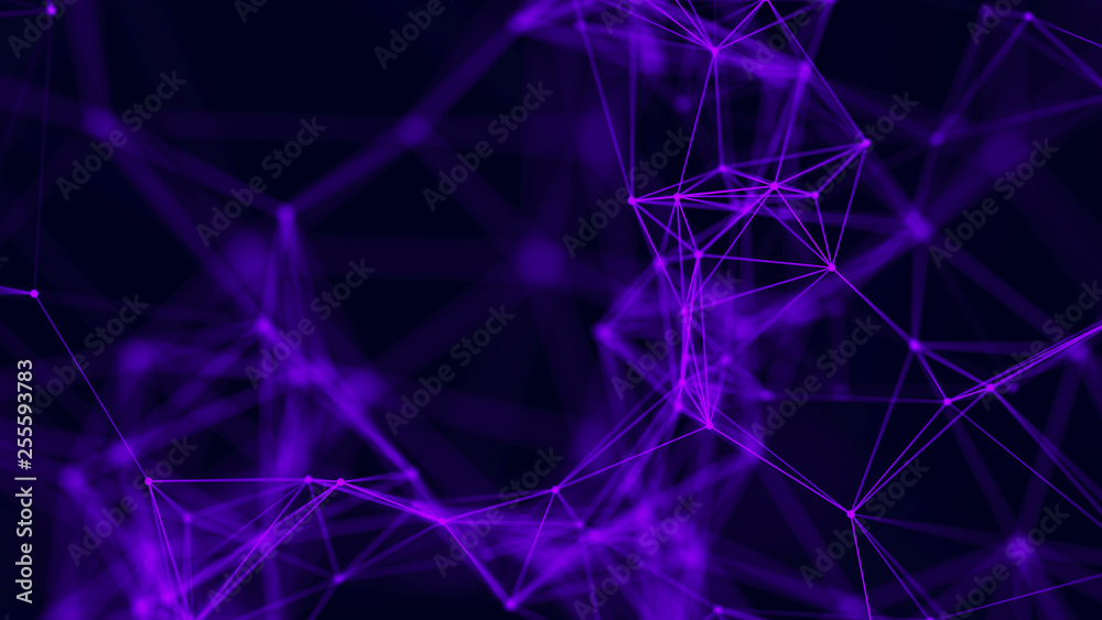 Big data visualization. Abstract background with connecting dots and lines. 3D rendering. High resolution. Big data visualization. Abstract background with connecting dots and lines. 3D rendering. High resolution.