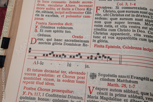 Liturgical Book Gregorian Chant in Latin - Halleluja