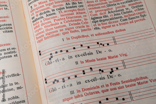 Liturgical Book Gregorian Chant in Latin -  Gloria photo