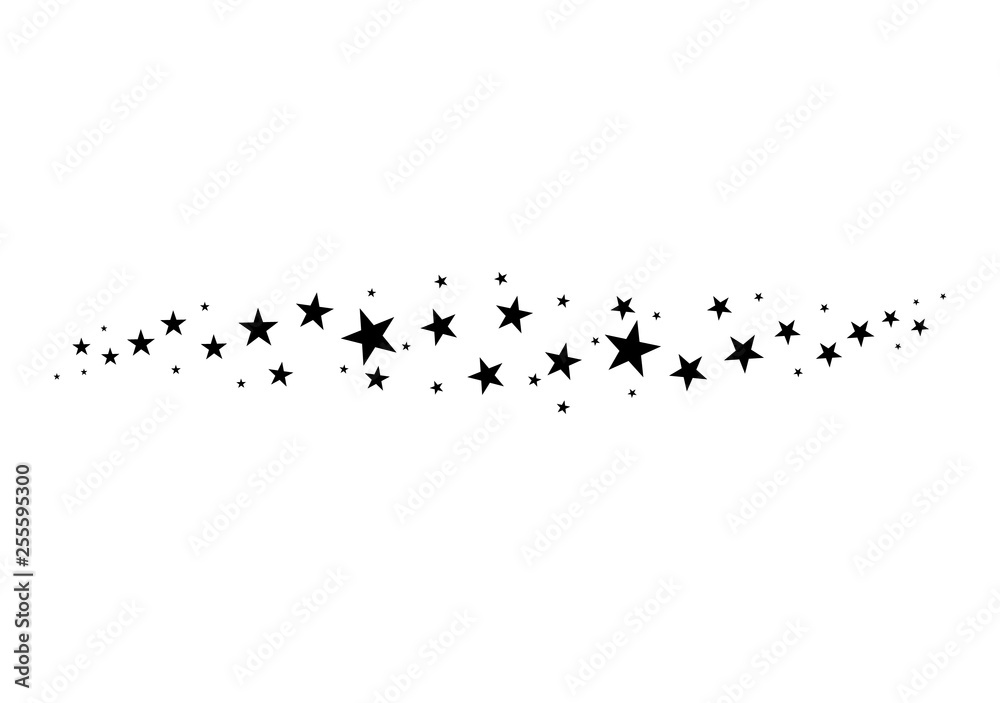 Falling star. Cloud of stars isolated on white background. Vector illustration Falling star. Cloud of stars isolated on white background. Vector illustration