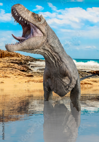 Tyrannosaurus on the water © DM7