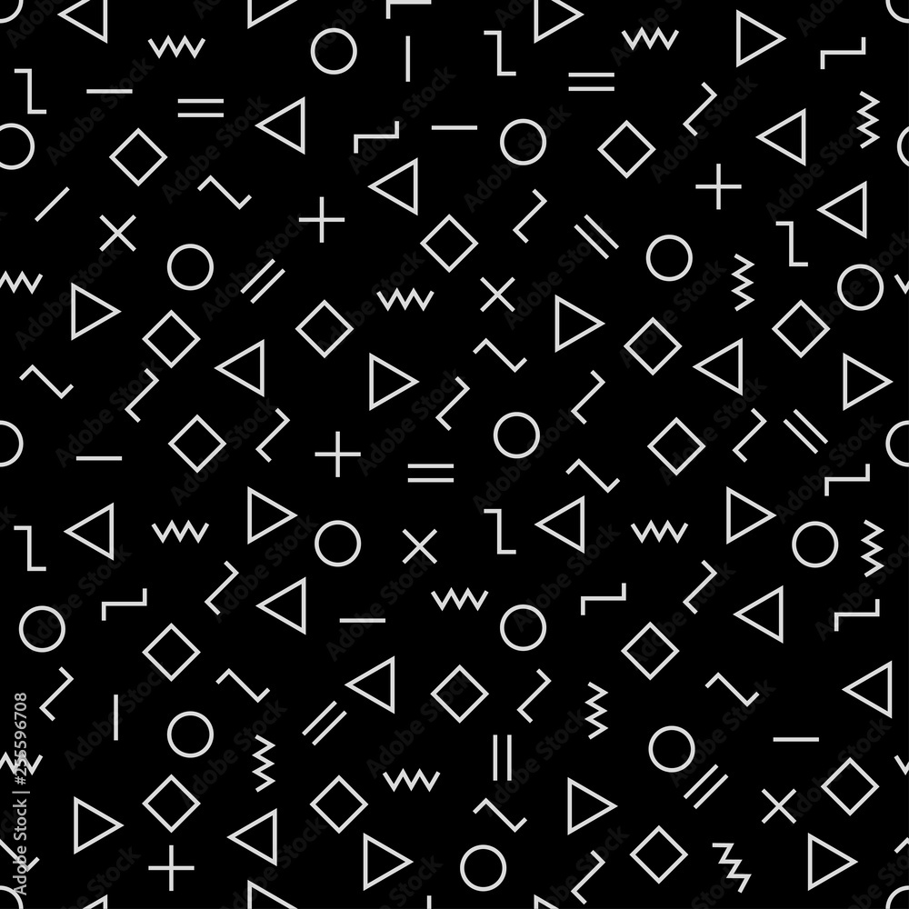 Vector modern abstract geometry memphis pattern.Colour seamless geometric background . Subtle pillow and bed sheet minimal design. Creative art deco. Hipster fashion print. Vector illustration EPS10. Vector modern abstract geometry memphis pattern.Colour seamless geometric background . Subtle pillow and bed sheet minimal design. Creative art deco. Hipster fashion print. Vector illustration EPS10.