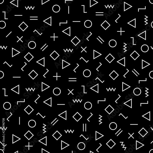 Vector modern abstract geometry memphis pattern.Colour seamless geometric background . Subtle pillow and bed sheet minimal design. Creative art deco. Hipster fashion print. Vector illustration EPS10.