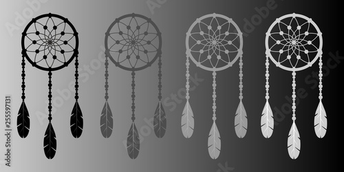 Black simple dream catchers