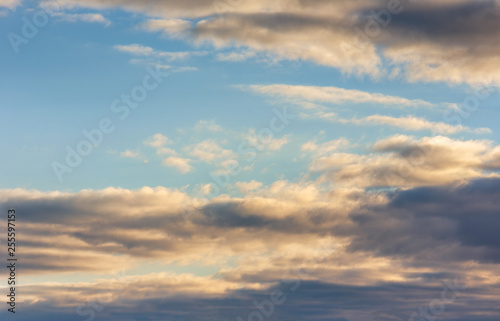 Fototapeta Naklejka Na Ścianę i Meble -  Sunset sky panorama with clouds