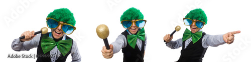 Canvastavla Funny man in saint patrick holiday concept