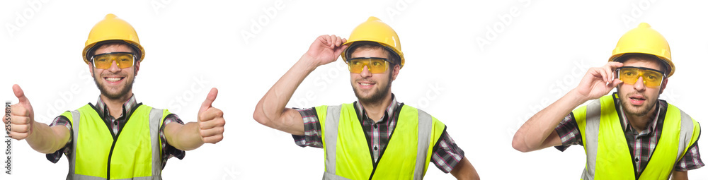 Industrial worker isolated on white Industrial worker isolated on white