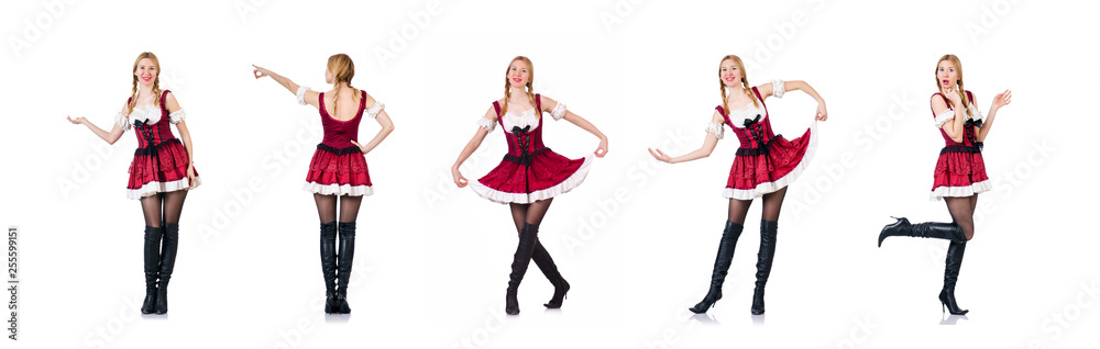 Young woman in traditional german costume Young woman in traditional german costume