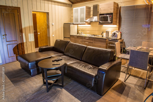 Living room at home. Kitche...