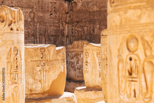 Medinet Habu temple ruins in Luxor, Egypt photo