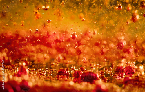 Bubbles in liquid colorful abstract