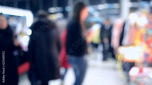 Wallpaper Mural Many people walk inside the mall or store with illumination. Torontodigital.ca