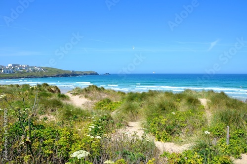 Dunes overlooking Fistral Beach, Newquay, Cornwall