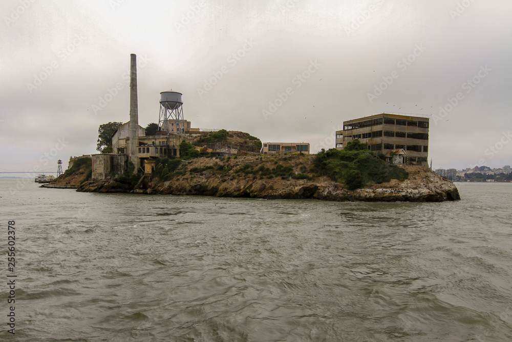 Cruising past Alcatraz Island and the Prison