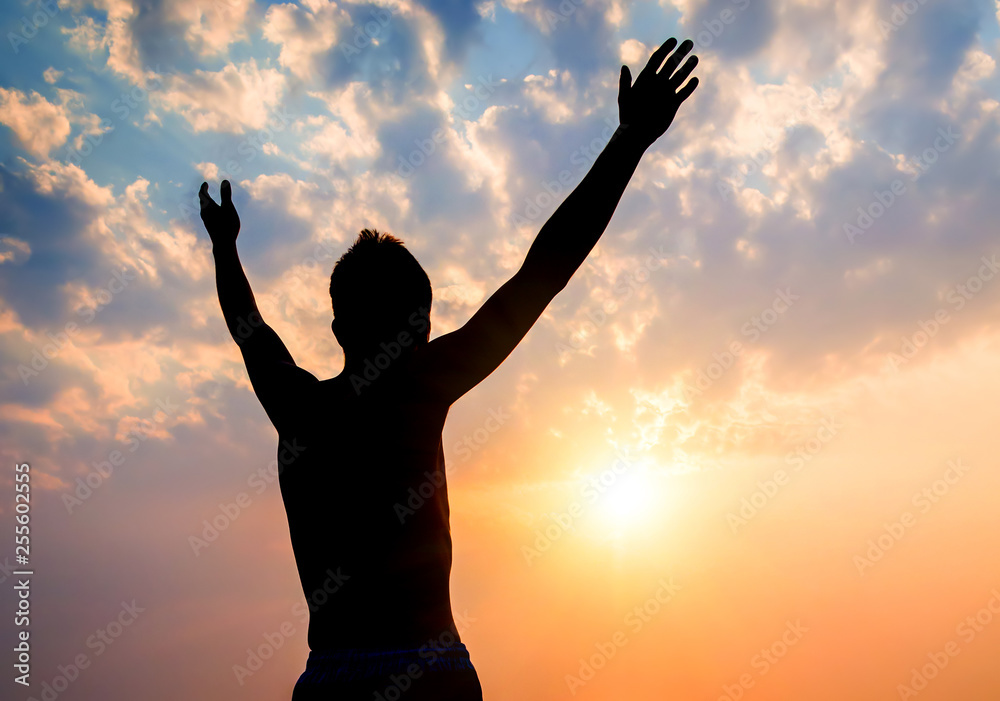 Happy Man Silhouette Happy Man Silhouette