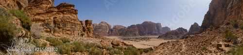 Wadi Rum village panorama in Jordan