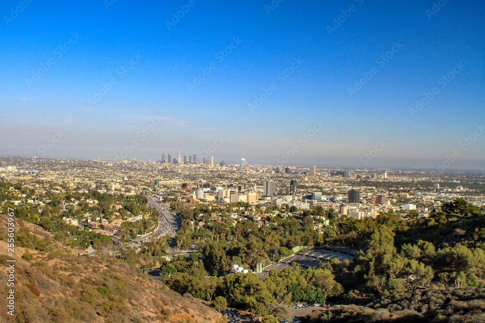 Landscape of Los Angeles city area