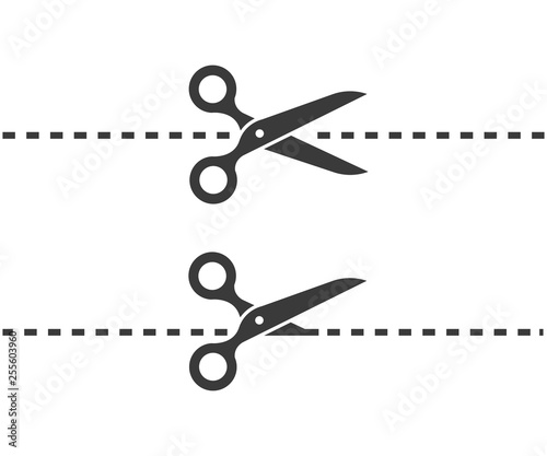 set of scissors isolated on white photo