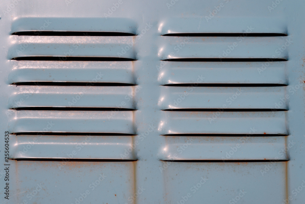 Closeup Metal Ventilation Grill in Green Closeup Metal Ventilation Grill in Green