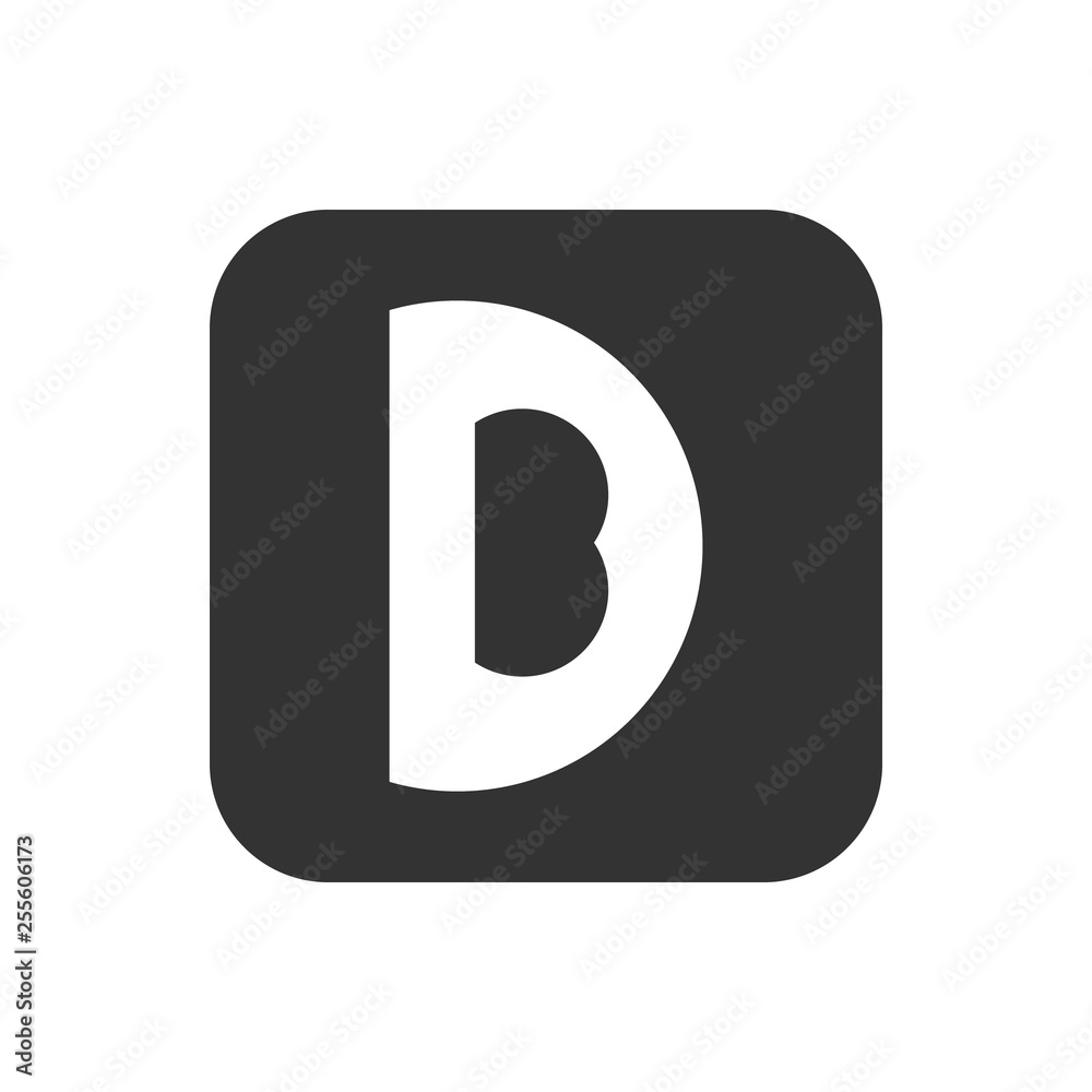 Vector illustration letter b and d logo company Vector illustration letter b and d logo company