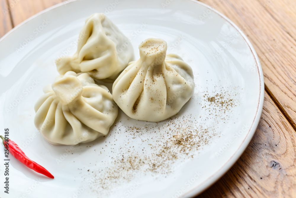 meat dumplings on a plate meat dumplings on a plate