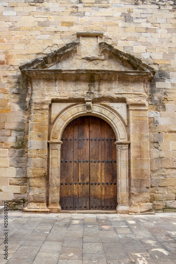 Church of Santa Maria de la Asuncion in Navarrete, La Rioja, Spain on the Way of St. James or Camino de Santiago, detail