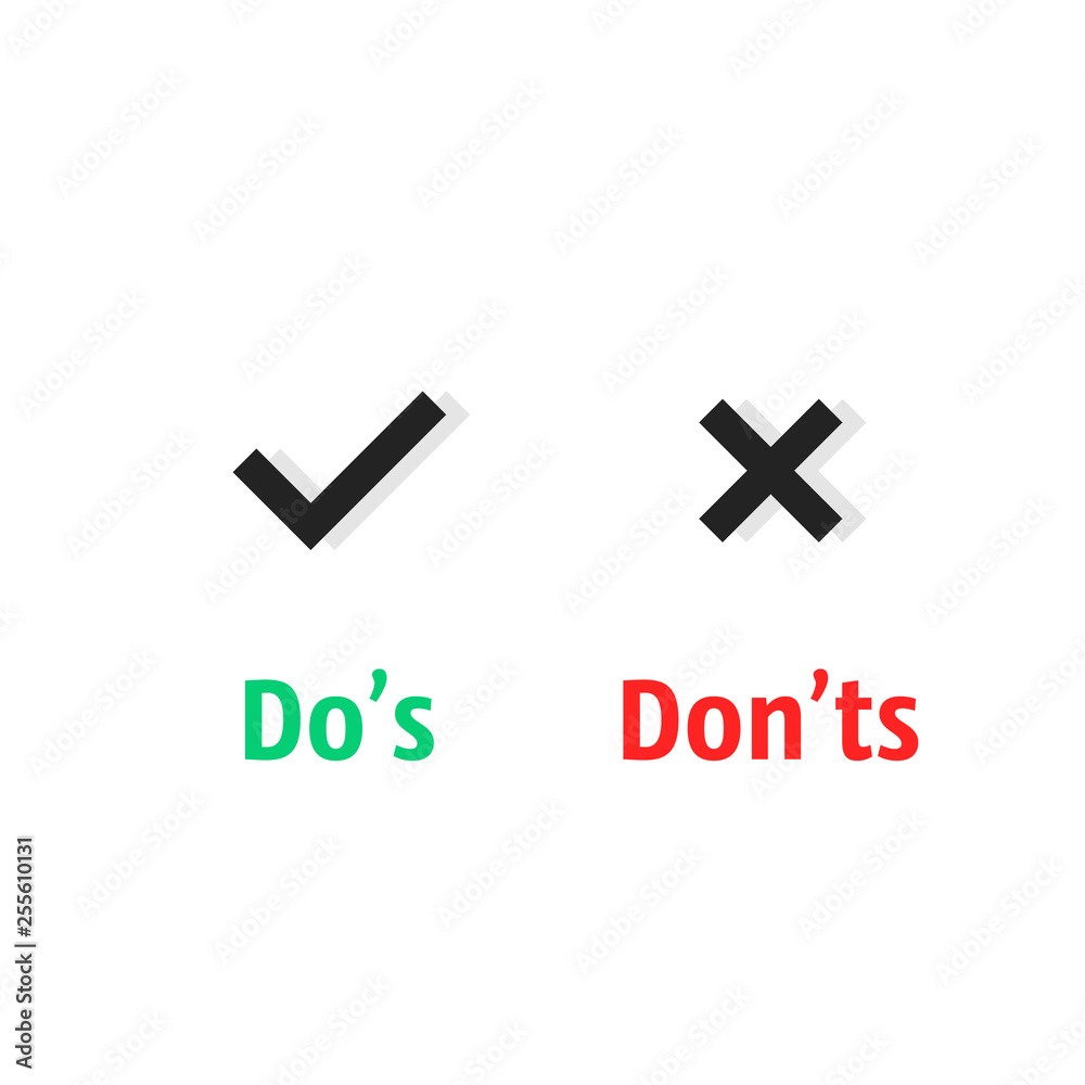 dos and donts simple check box dos and donts simple check box