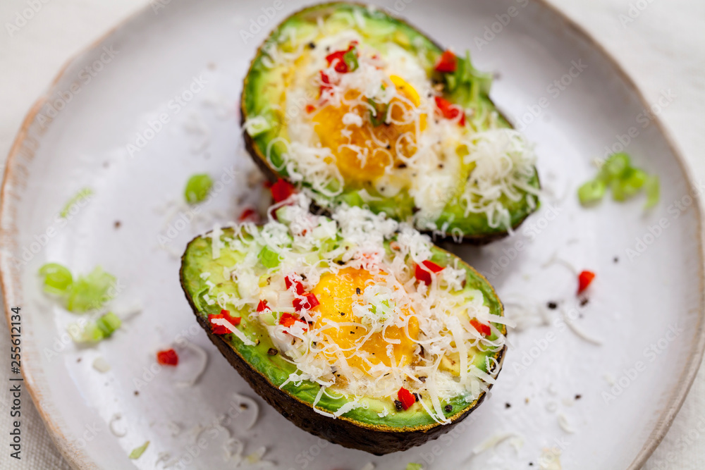 Eggs baked in avocados Eggs baked in avocados