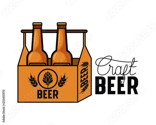 craft beer label isolated icon