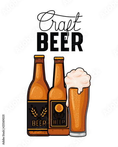 craft beer label isolated icon