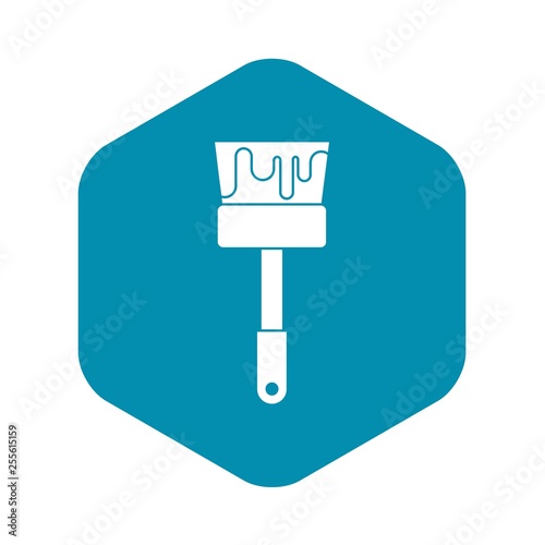 Paint brush icon in simple style isolated vecotr illustration photo
