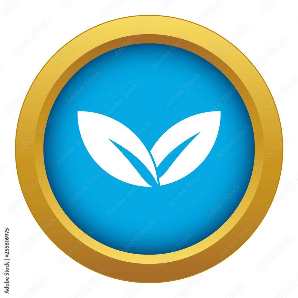 Eco leaf battery icon blue vector isolated on white background for any design Eco leaf battery icon blue vector isolated on white background for any design