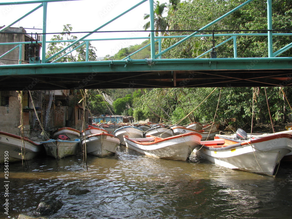 venezuela. Choroni. Boats on river venezuela. Choroni. Boats on river