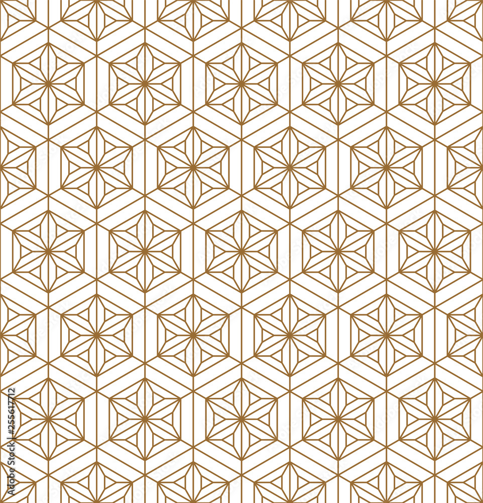 Japanese seamless pattern in style woodwork kumiko ornament. Japanese seamless pattern in style woodwork kumiko ornament.
