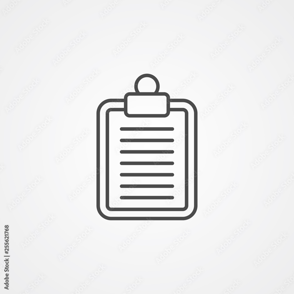 Obraz premium Clipboard vector icon sign symbol