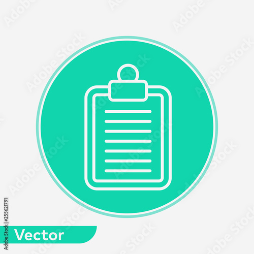 Clipboard vector icon sign symbol
