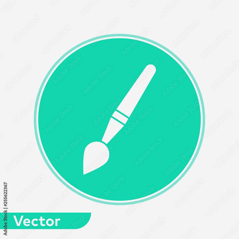 Paintbrush vector icon sign symbol Paintbrush vector icon sign symbol