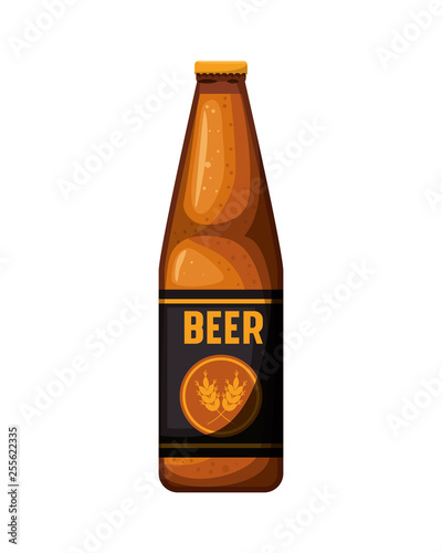 bottle of beer isolated icon