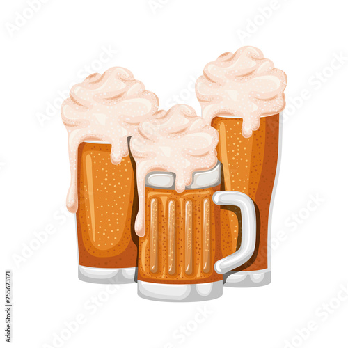 beer with foam isolated icon