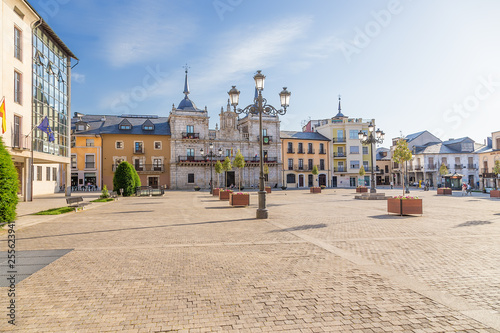 Ponferrada, Spain. Plaza Mayor and Baroque City Hall photo