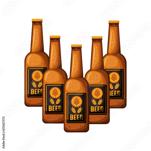 bottle of beer isolated icon
