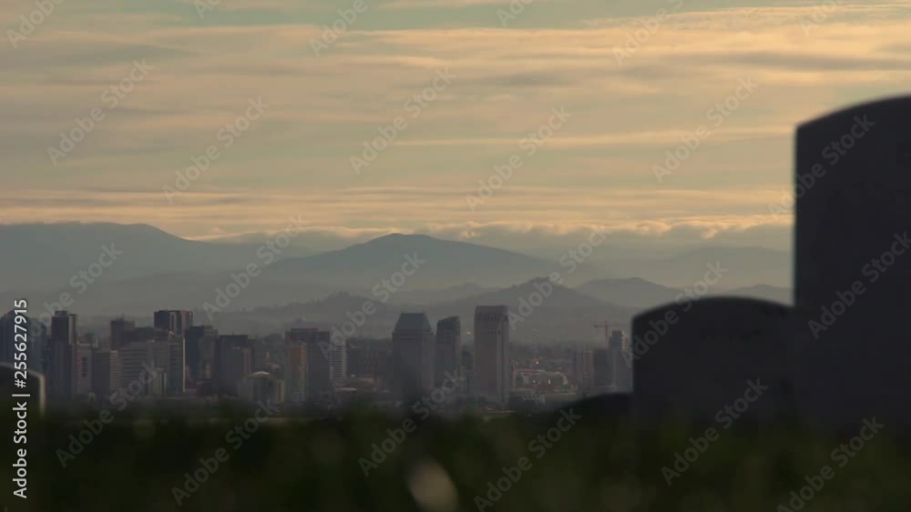 This is a shot of the first sunrise of daylight savings 2019 overlooking the beautiful city and the bay from a cemetery. This is a shot of the first sunrise of daylight savings 2019 overlooking the beautiful city and the bay from a cemetery.