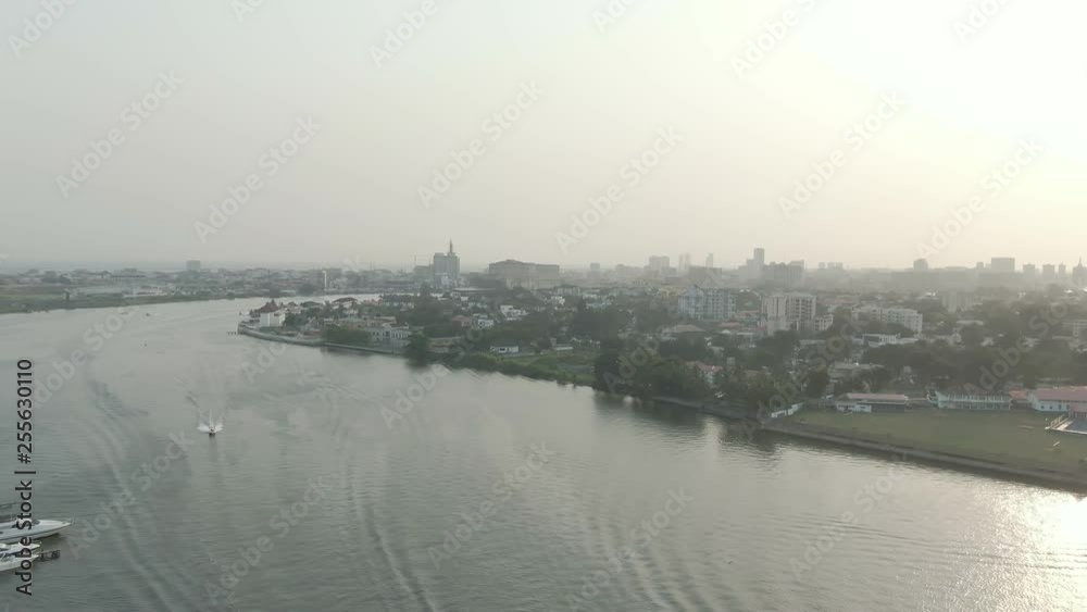 Aerial Lekki Bridge Lagos, Nigeria, Africa Aerial Lekki Bridge Lagos, Nigeria, Africa