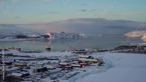 In this video fishing boat starts their journey from the Kirkenes harbour photo