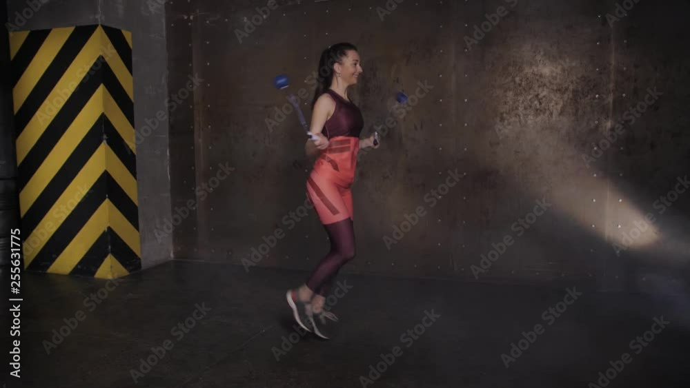Athletic Beautiful Woman doing exercises in the gym, Gym Training Routine. Athletic Beautiful Woman doing exercises in the gym, Gym Training Routine.