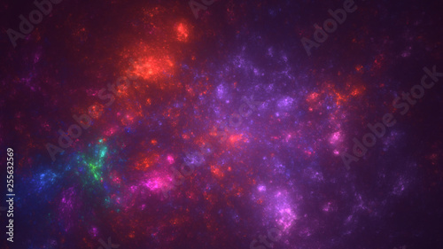 Bright colored nebula abstract background