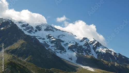 Wallpaper Mural Panning the peak of mount Cook covered by cloud. Torontodigital.ca