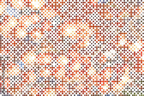 Gradient, halftone colored dots, background, vector illustration.